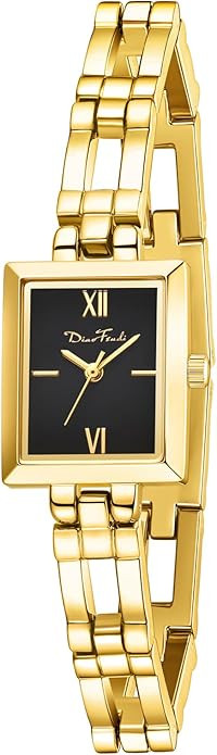 Diaofendi Small Gold Watches for Women Vintage Ladies Quartz Wrist Watches Stainless Steel Band W... | Amazon (US)