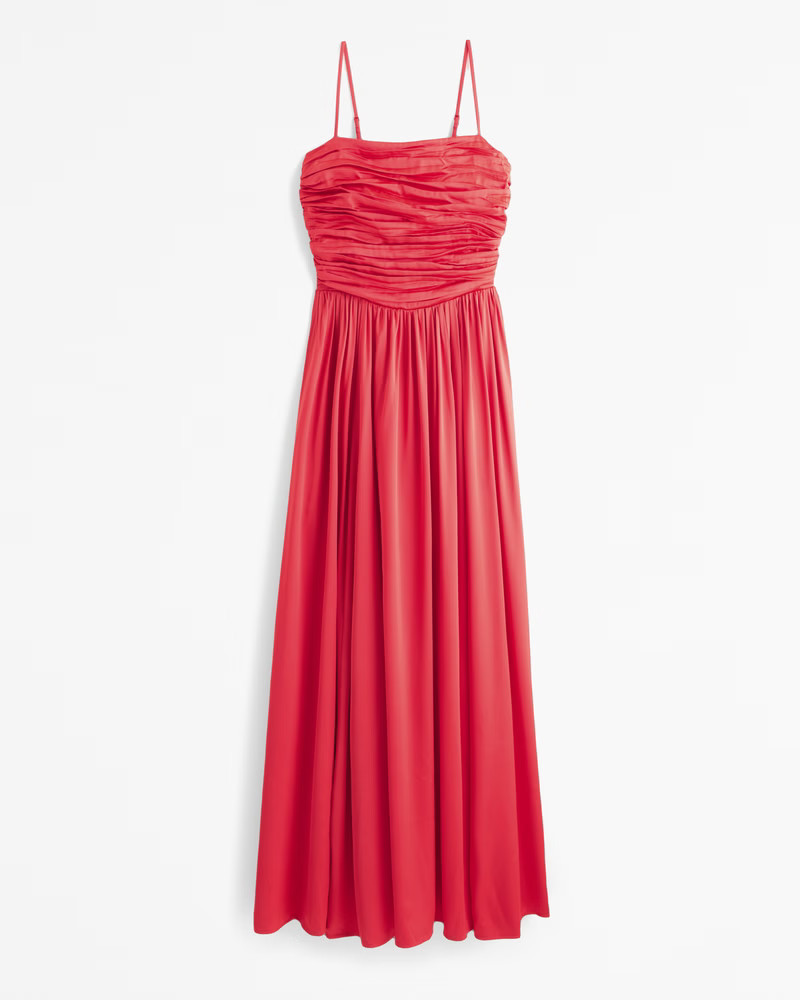Women's The A&F Emerson Lace-Up Back Maxi Dress | Women's Clearance | Abercrombie.com | Abercrombie & Fitch (US)
