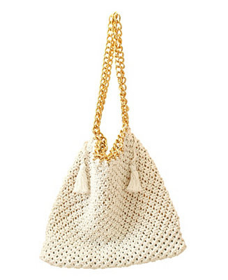 COLETTE Macrame Beach Bag In Off-White - Macy's | Macy's