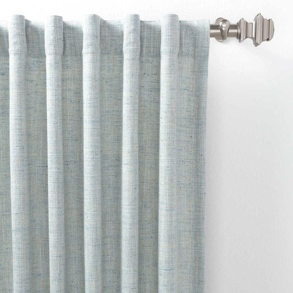 Greylock Soft Blue Indoor/Outdoor Curtain Panel | Annie Selke