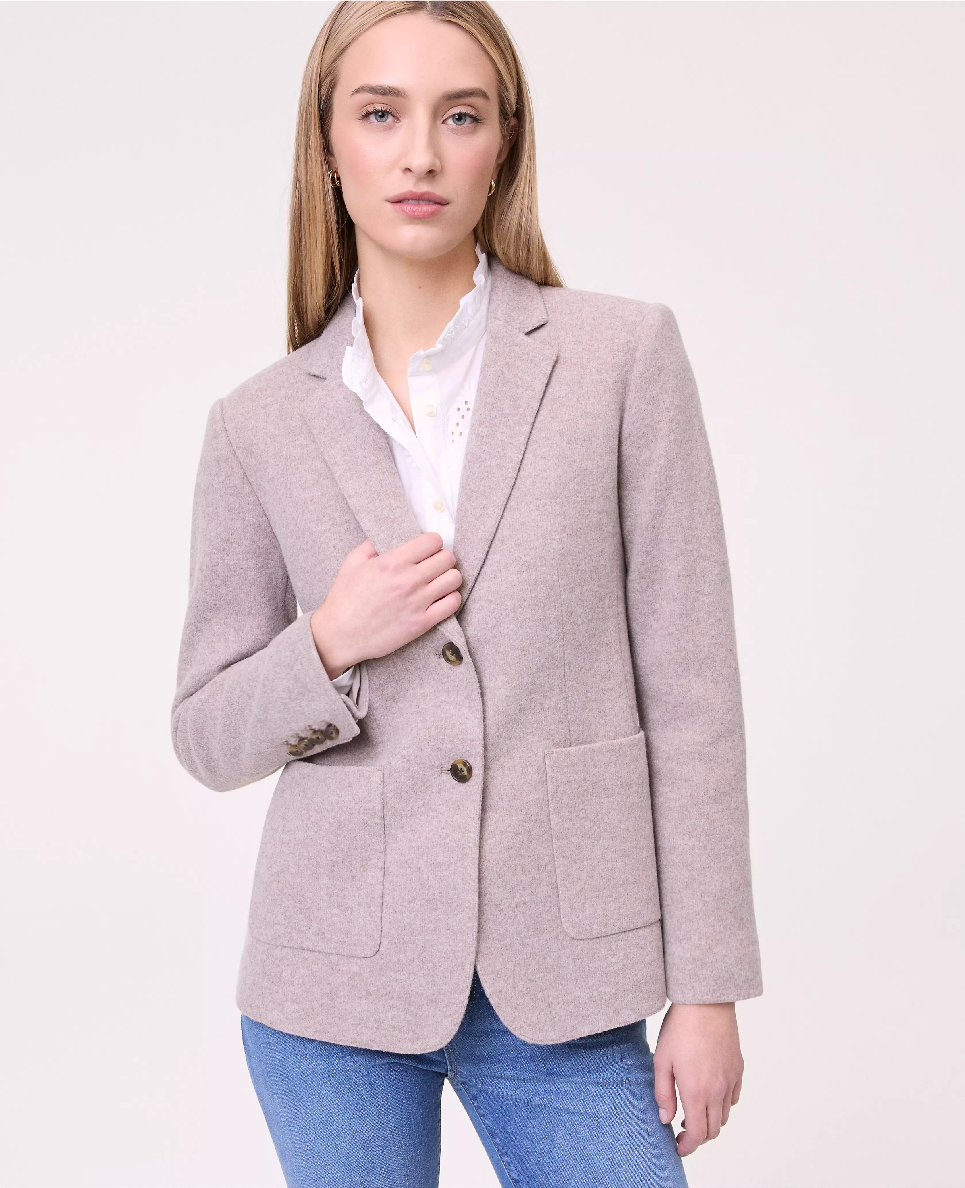 Weekend Collection Greenwich Blazer in Brushed Knit | Ann Taylor