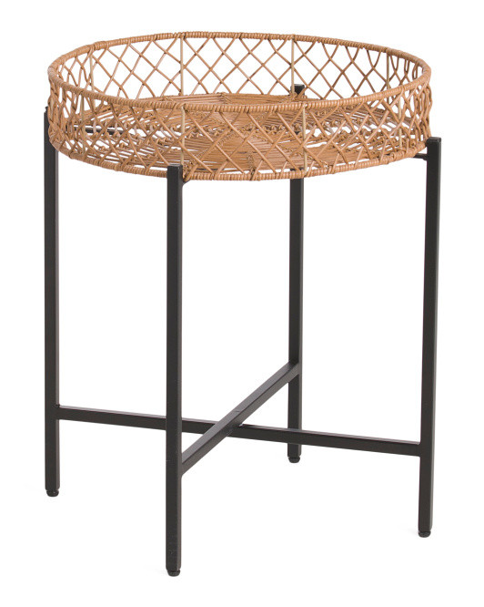Indoor Outdoor Woven Tray Table | TJ Maxx