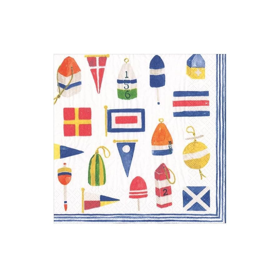 Caspari Nantucket Paper Cocktail Napkins - 20 Per Box | Amazon (US)