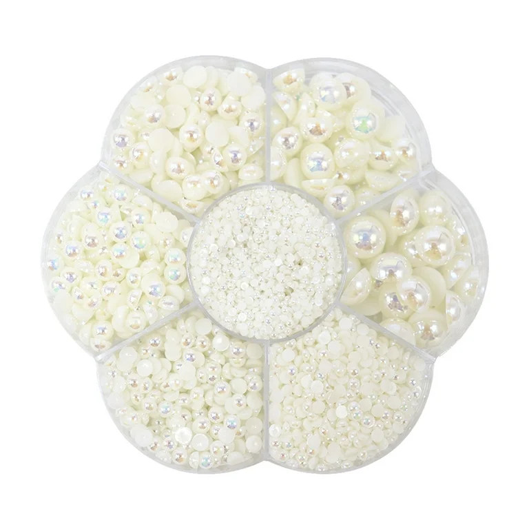 Apmemiss Clearance Half Pearls Flatback Beads for Crafts for Nail Jewels Pearls DIY Accessory Cra... | Walmart (US)