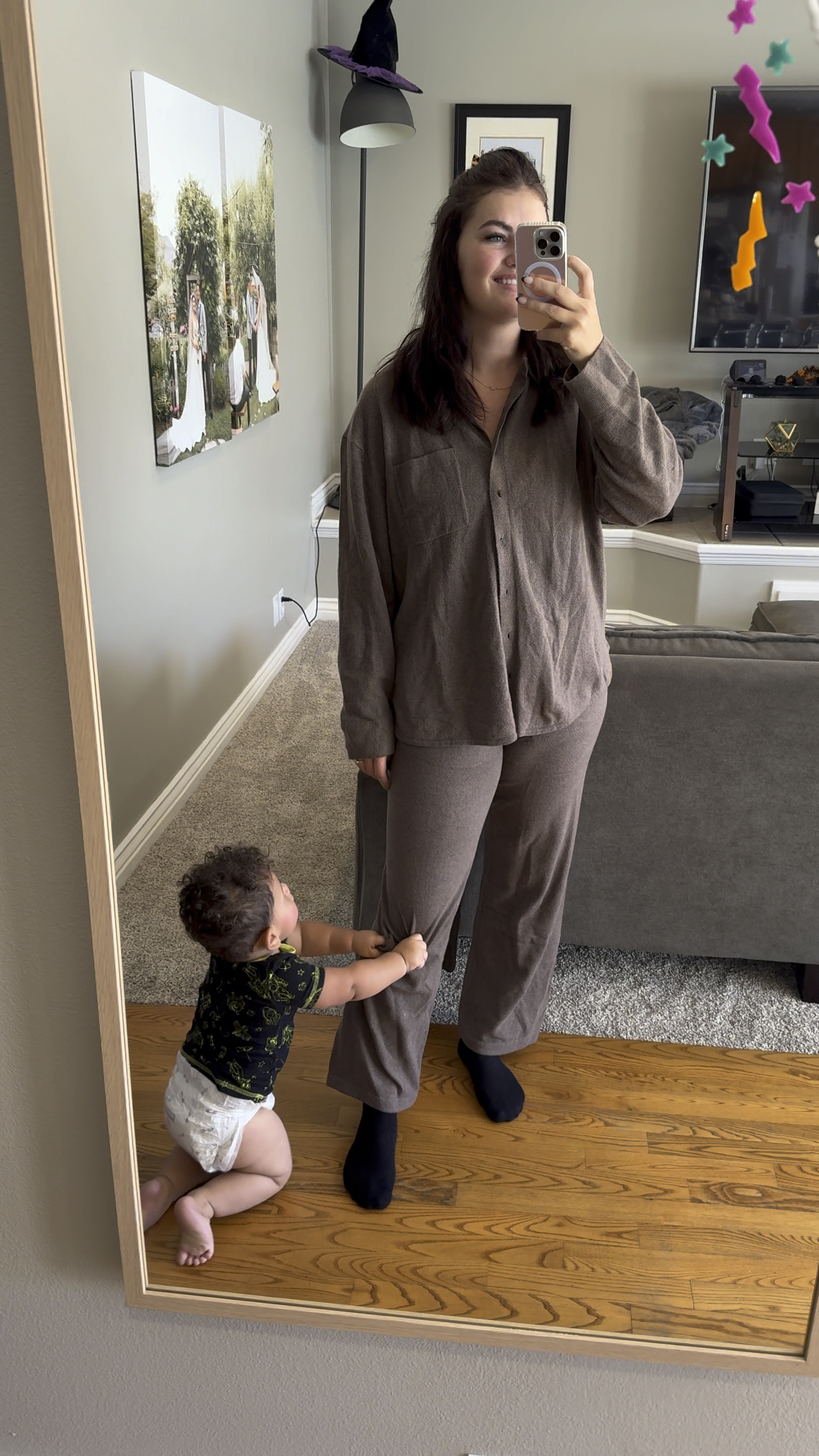 Mom-approved matching oversized shirt set 🤎 all about brown this fall! 
Medium top small bottom

#LTKSeasonal #LTKfindsunder100 #LTKsalealert