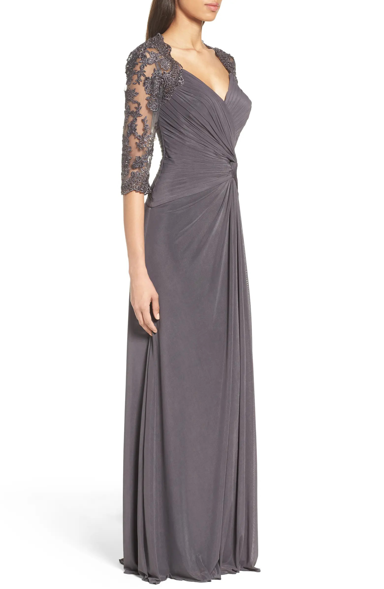 Ruched Twist Column Gown | Nordstrom