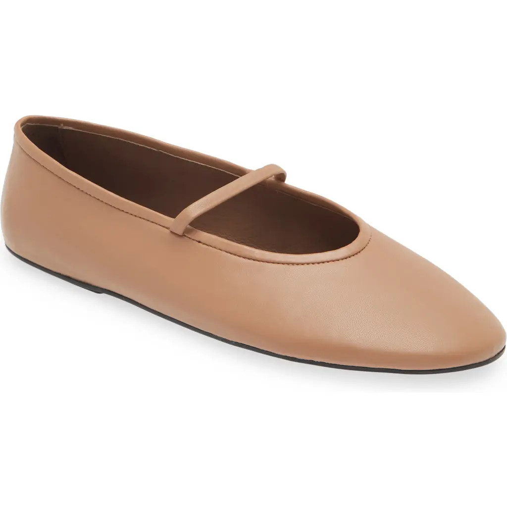 Jeffrey Campbell Dancerina Mary Jane Ballet Flat in Dark Beige at Nordstrom, Size 11 | Nordstrom