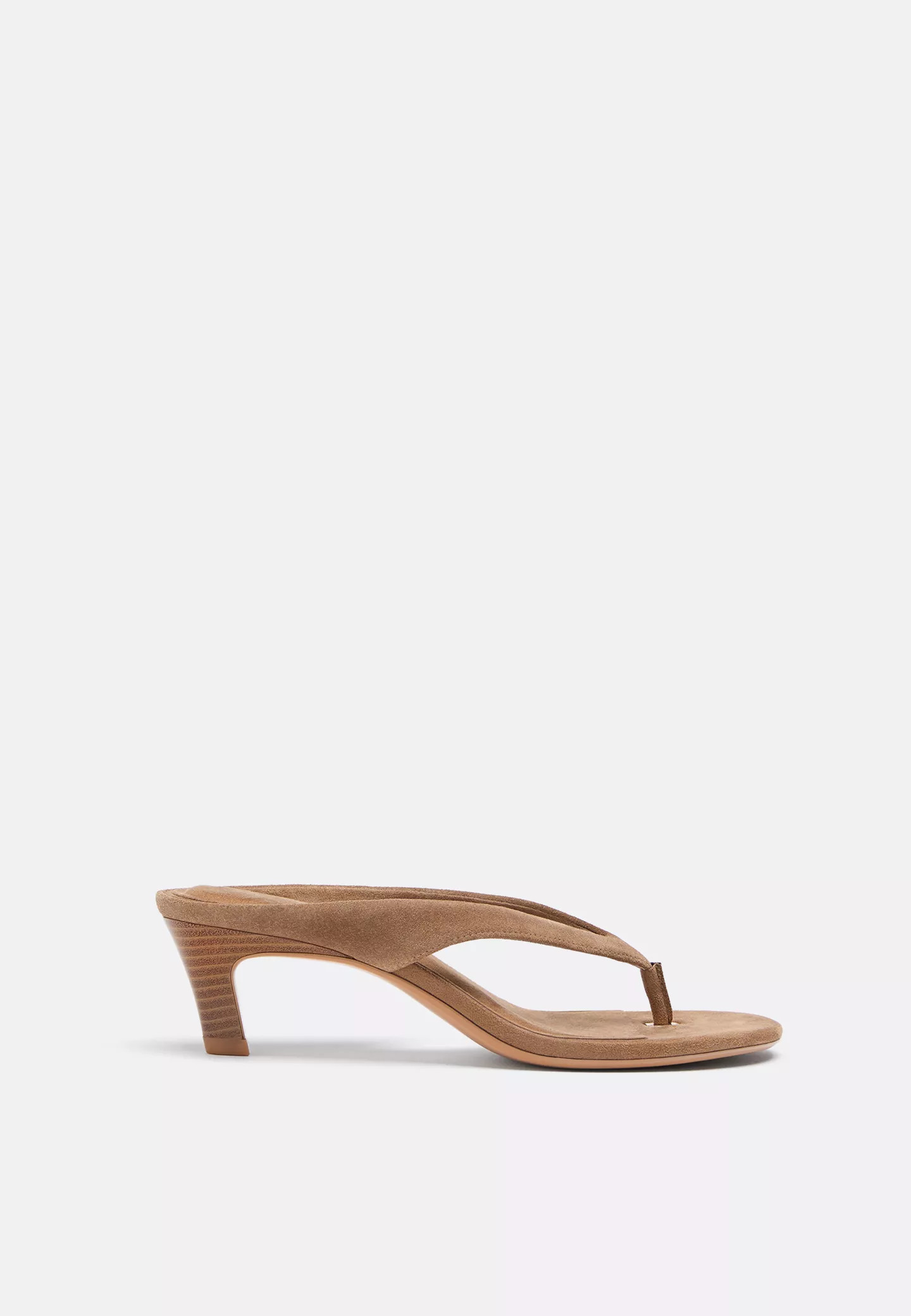 Thong-Sandalen mit Lederabsatz - Kunstleder f\u00fcr Damen | Stradivarius Deutschland | Stradivarius DE