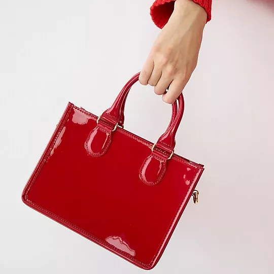 J.Crew Vienna Lady Bag In Patent Leather in Red