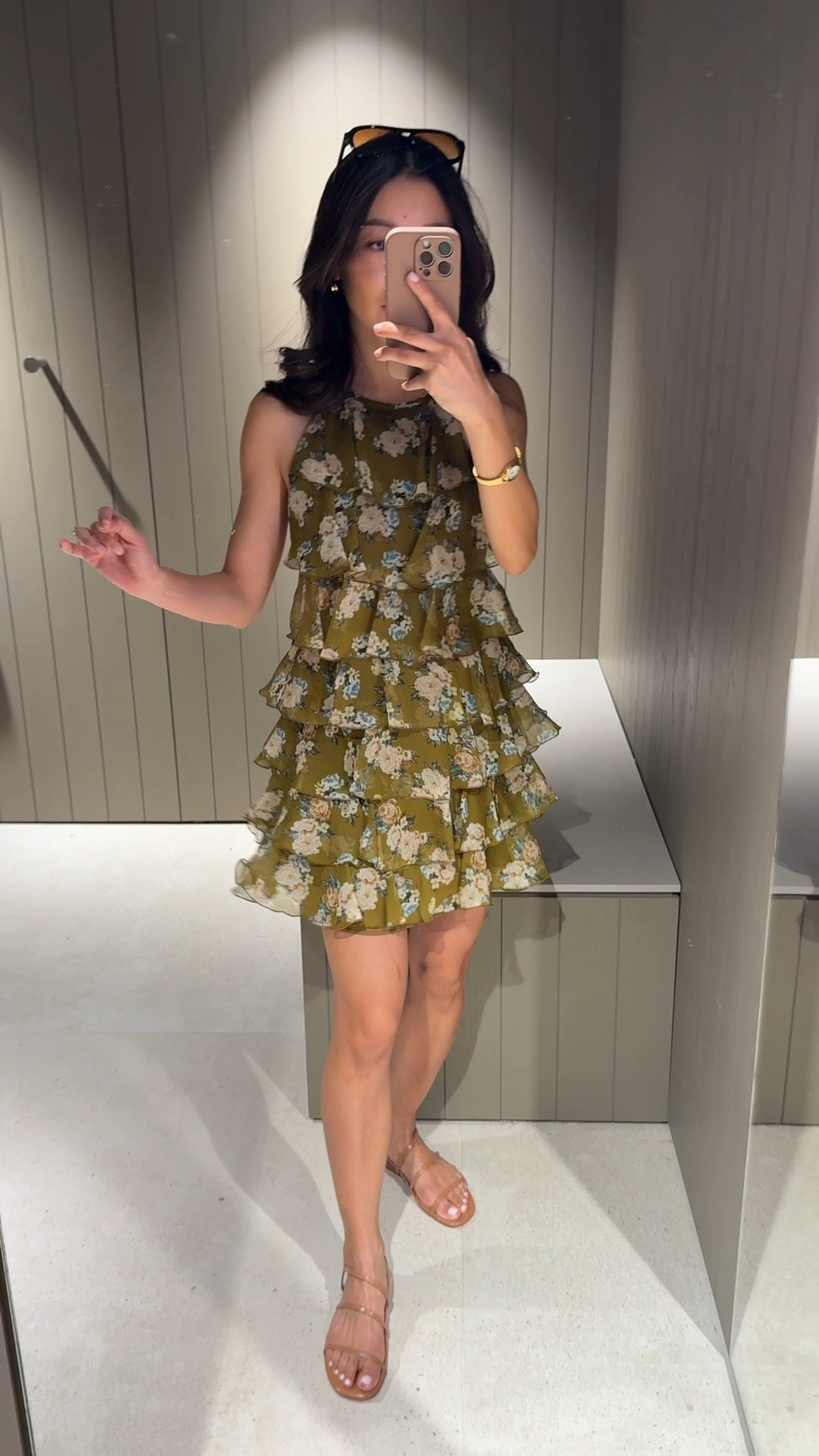 Flirty tired ruffle mini dress

• Zara tiered ruffle mini dress xs petite friendly, open tie back, button neck. Go bra less or wear nippies 

• Marc Fisher strappy sandals 5.5, TTS

•  Madewell sunglasses

Spring party look, Petite friendly mini dress, summer vacation outfit, floral mini dress

#LTKPetite #LTKootd #LTKSeasonal