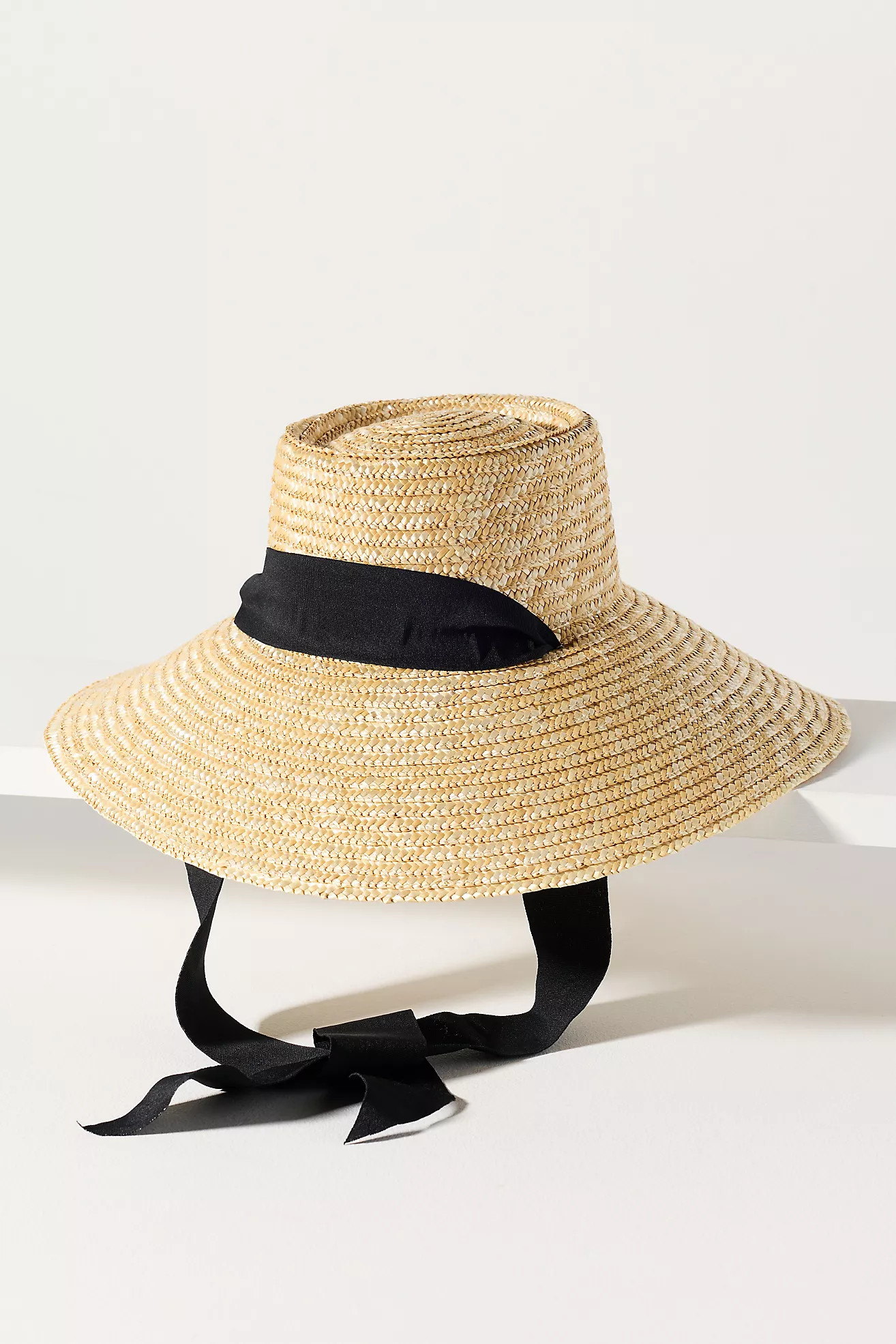 Wide-Brim Straw Grosgrain Hat | Anthropologie (US)