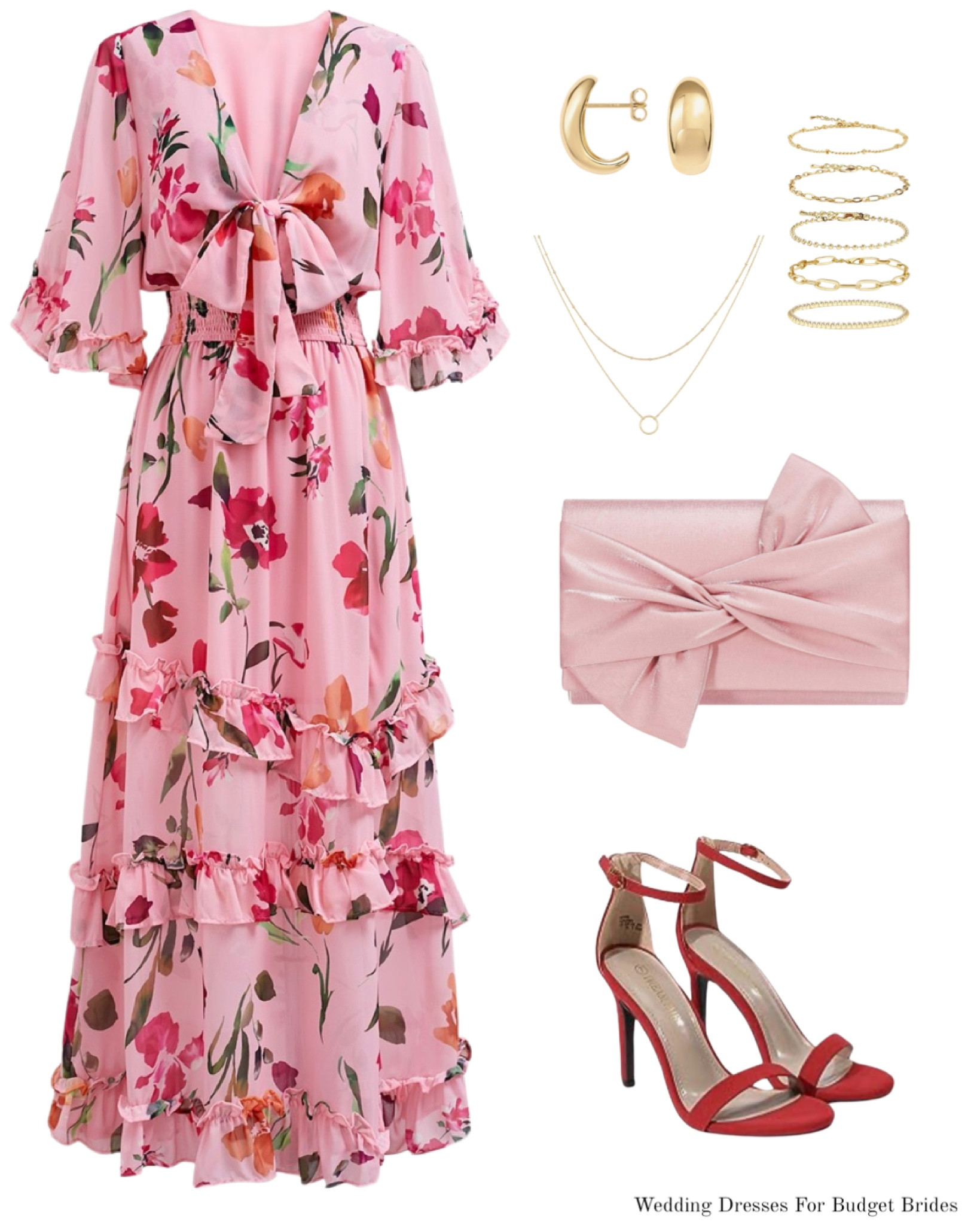 Wedding guest outfit idea for a daytime wedding. 

#springdress #weddingguestdress    
#springoutfit #semiformaldress #redheels

#LTKSeasonal #LTKwedding #LTKstyletip
