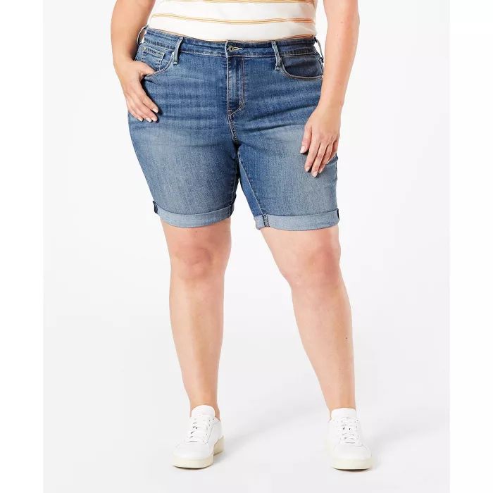 DENIZEN® from Levi's® Women's Plus Size Mid-Rise Bermuda Jean Shorts | Target