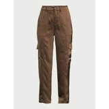 Sofia Jeans Women's High Rise Satin Cargo Pants, 27" Inseam, Sizes 00-22 | Walmart (US)