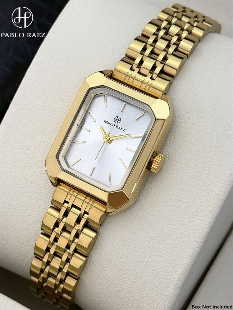 Pablo Raez 1pc Ladies Watch 18K Gold Wristwatch SUS304 Stainless Steel Golden Top Level AAA Quali... | SHEIN