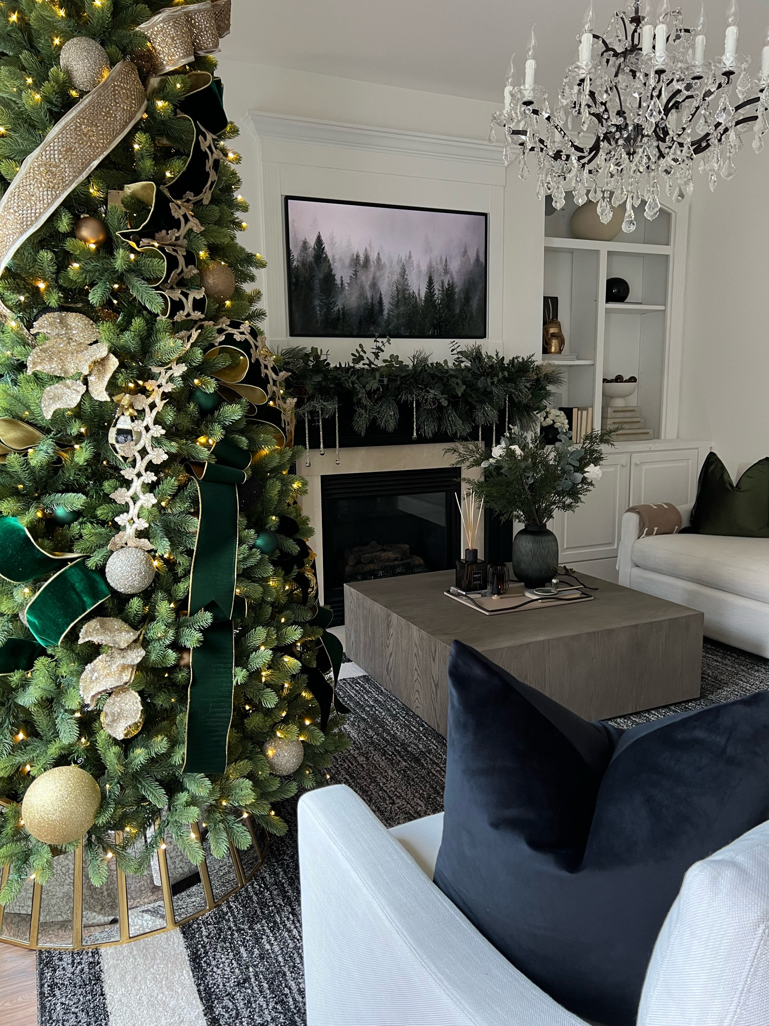 Christmas living room view 

#LTKHoliday #LTKhome #LTKSeasonal