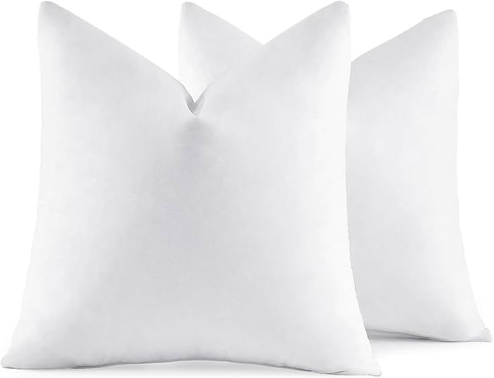 MIULEE 22x22 Pillow Inserts,Set of 2 Down Feather Throw Pillows for Couch Sofa Bed, Decorative Fl... | Amazon (US)