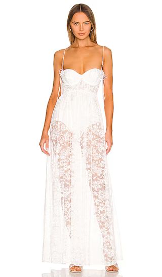 Lorena Maxi Dress in White | Revolve Clothing (Global)