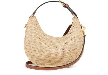 Teen Celine Lulu in raffia and natural calfskin - CELINE | 24S US