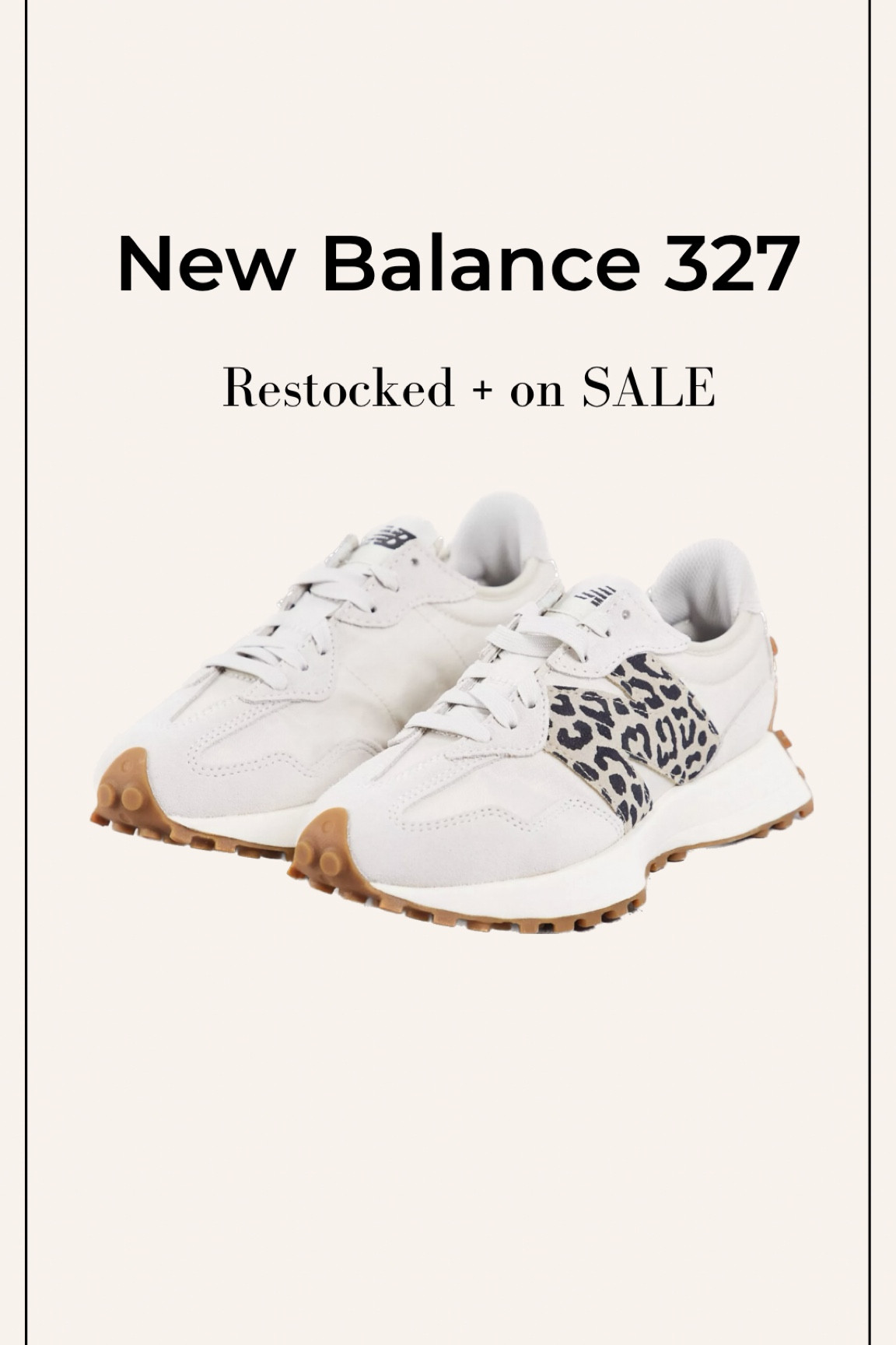 New balance womens 327 sneaker leopard print beige. They fit tts and very comfy!!

#LTKFind #LTKSeasonal #LTKshoecrush