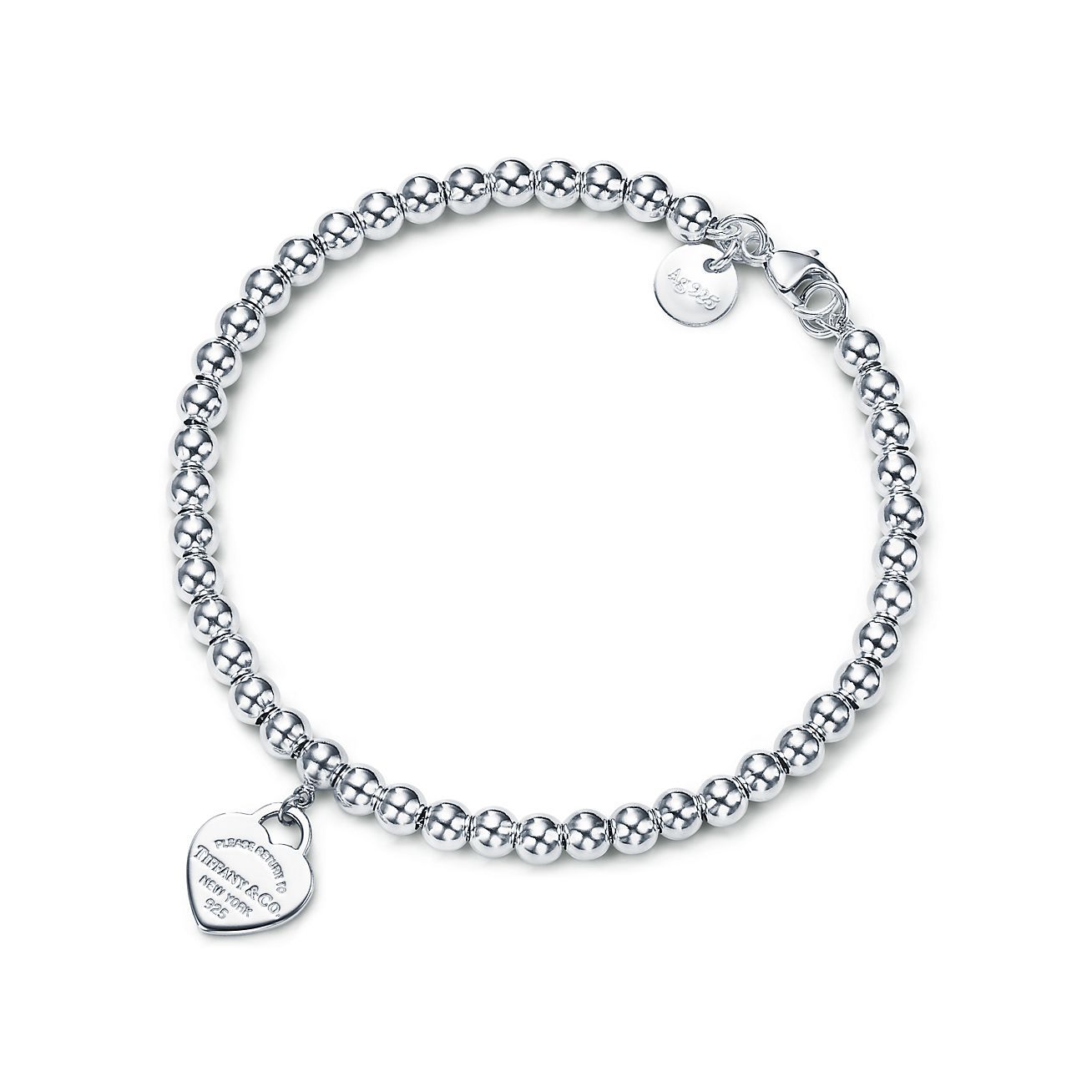 Return to Tiffany™ Heart Tag Bead Bracelet in Silver | Tiffany & Co. | Tiffany & Co. (UK)
