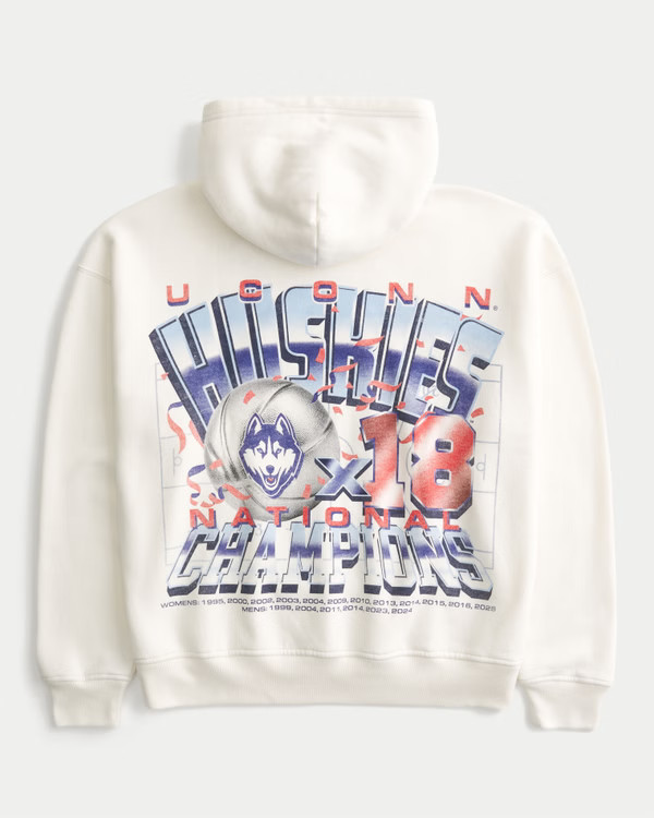 Men's Boxy University of Connecticut Huskies Graphic Hoodie | Men's Graphics Shop | HollisterCo.c... | Hollister (US)
