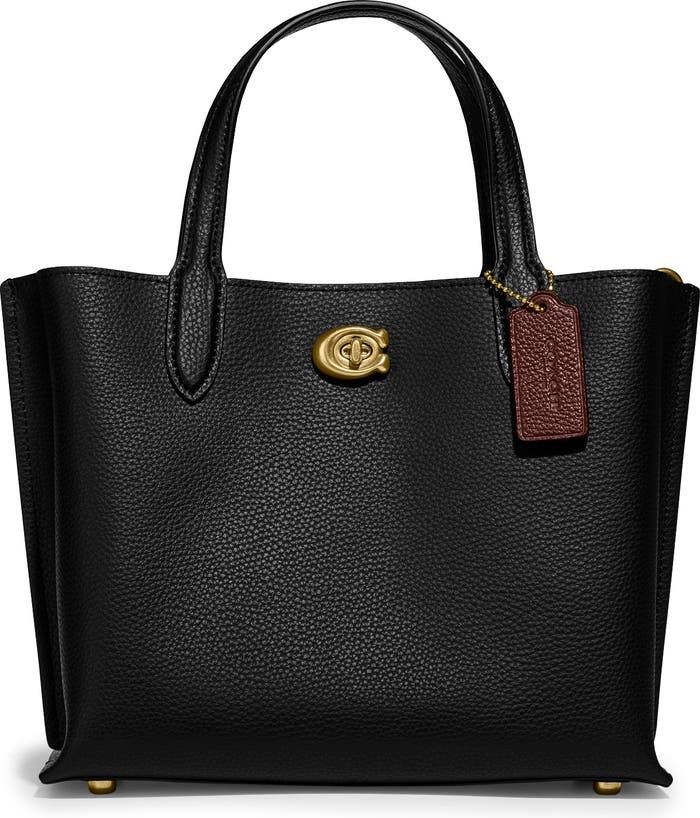 COACH Willow Leather Tote Black Bag Bags Fall Outfits 2022 Budget Fashion | Nordstrom