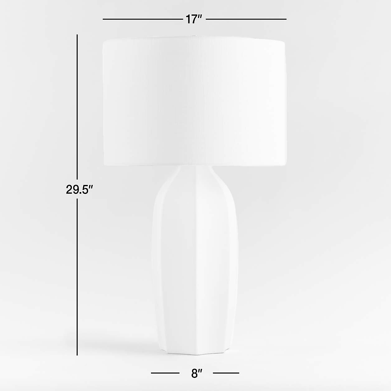Amaryllis Large White Ceramic Table Lamp Bedroom Lighting + Reviews | Crate & Barrel | Crate & Barrel