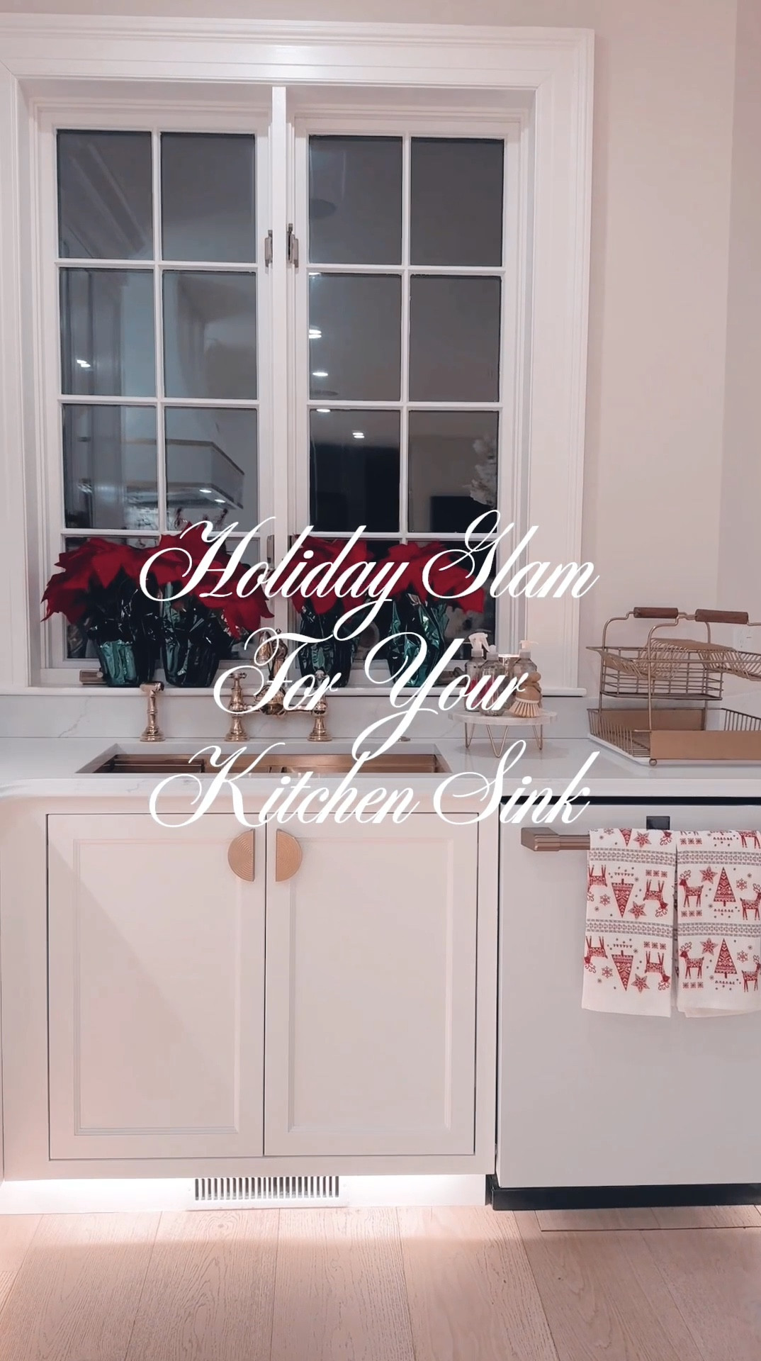 The kitchen is the heart of the home, darlings—where everyone, including your most unexpected guests, loves to gather. So naturally, it should be tidy, functional, and absolutely fabulous. This year, I decided my sink area deserved a little holiday glow-up. Why? Because even dishes deserve a touch of glamour.
✨ Here’s what I did:
	•	Swapped boring sponges for Christmas-themed ones (because details matter) and added soft, luxurious ones for a touch of indulgence.
	•	Upgraded to posh dish and hand soaps because a little elegance never hurt anyone.
	•	Lit a pine-scented candle for that cozy, festive aroma—instant holiday magic.
	•	Draped the window with lush silk poinsettias.
	•	Hung a gorgeously scented ornament from the faucet. Yes, now even doing dishes feels like a Christmas wonderland.
	•	Finished it all off with chic kitchen towels and my gold dish rack to pull everything together.
The result? A space that’s not just practical but ridiculously pretty. Pro tip: when your surroundings are beautiful, even the dullest chores feel almost enjoyable. Almost.
Until next time, stay fabulous and festive, my loves!”

#LTKHoliday #LTKHome #LTKSeasonal