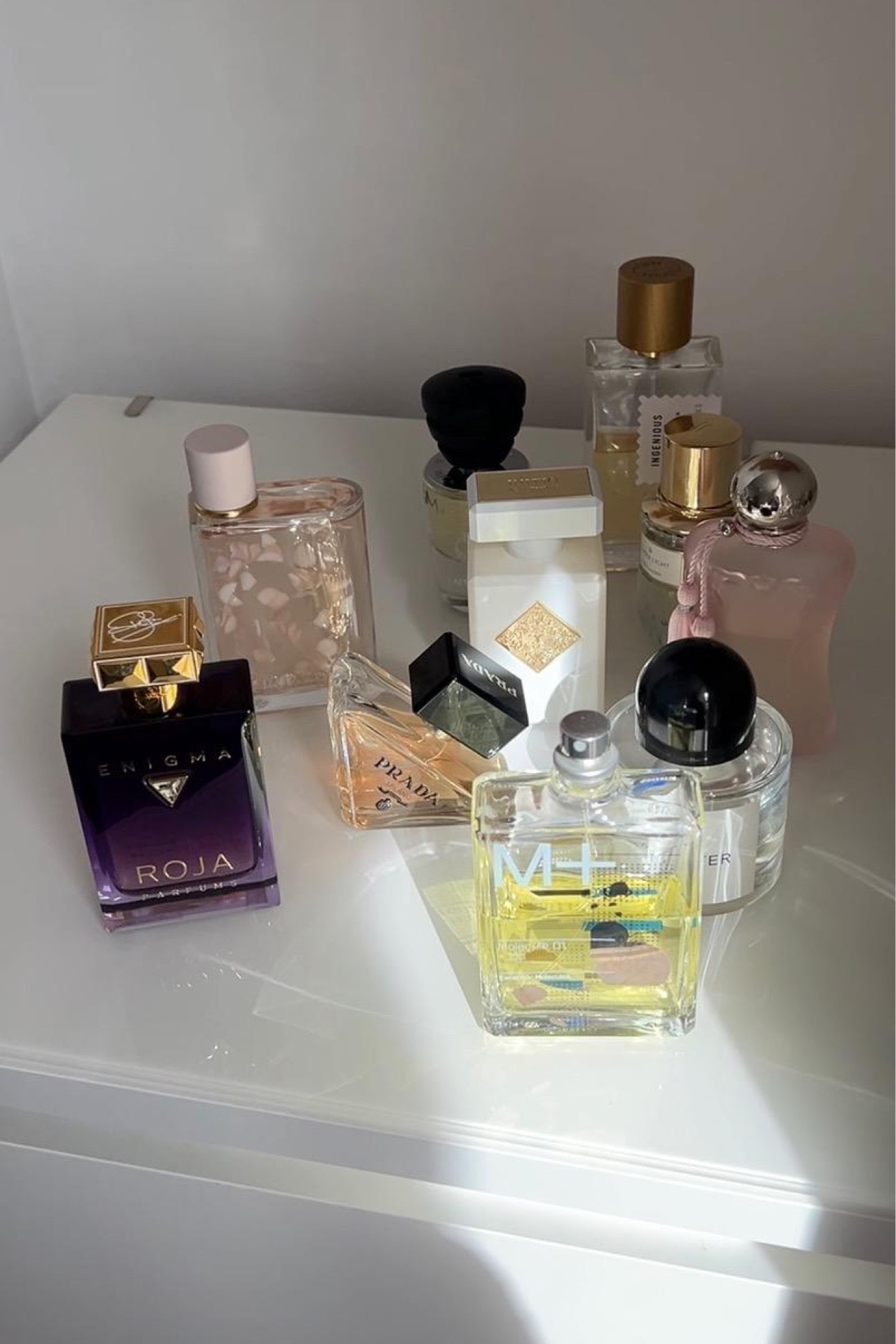 Perfume:
Burberry Her EDP Petals edition
Roja Parfums Enigma Essence, Creation-E
Prada Paradoxe 
Ingenious Ginger Goldfield & Banks
L’attensa Masque Milano
Musk Therapy Initio
Gypsy Water Byredo
Escentric Molecules Molecule 01 + Iris
Tender Light Estee Lauder
Delina La Rosee Parfums De Marly


#LTKitbag #LTKSeasonal #LTKbeauty