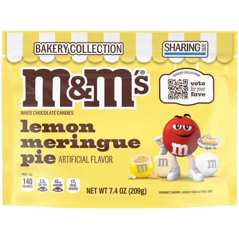 M&M's Lemon Meringue Pie White Chocolate Candy, Sharing Size - 7.4 oz Resealable Bag | Walmart (US)