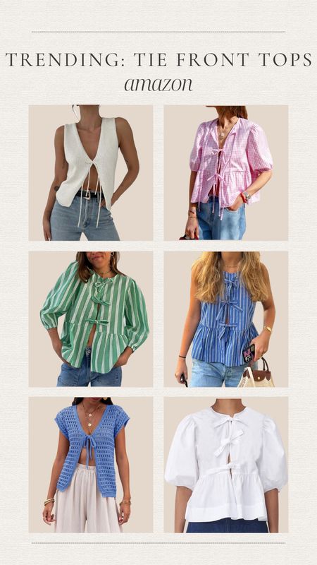 Trending tops from Amazon!

Tie front | spring fashion | summer outfits 

#LTKstyletip #LTKfindsunder50 #LTKSeasonal