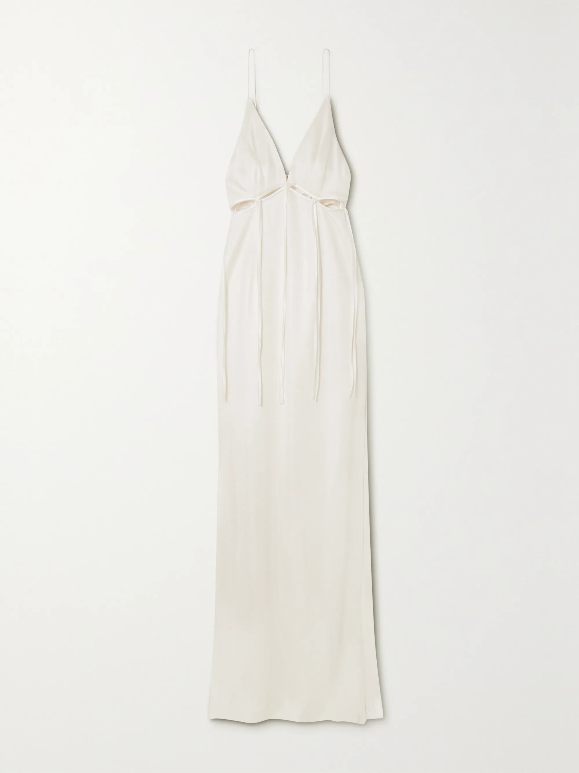 Ellipse cutout satin-trimmed jersey gown | NET-A-PORTER (US)