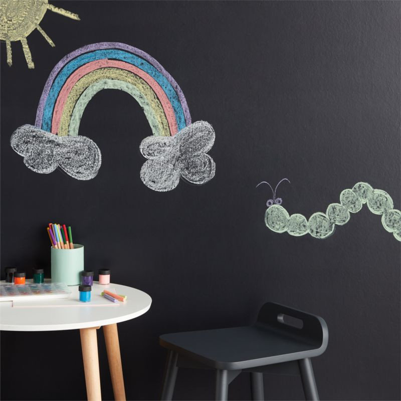 Tempaper Chalkboard Black Peel & Stick Wallpaper + Reviews | Crate & Kids | Crate & Barrel