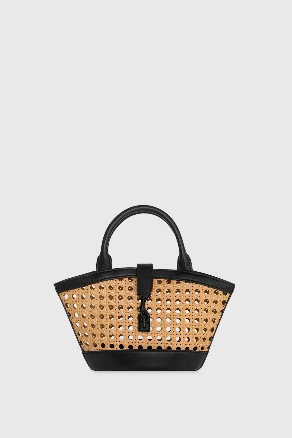 Megan Micro Fan Tote With Caning | Rebecca Minkoff