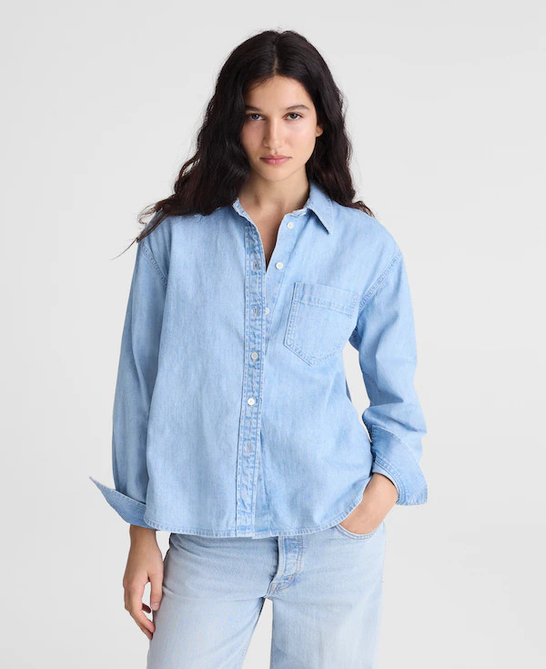 The Denim Easy Shirt in Laguna Wash | Madewell