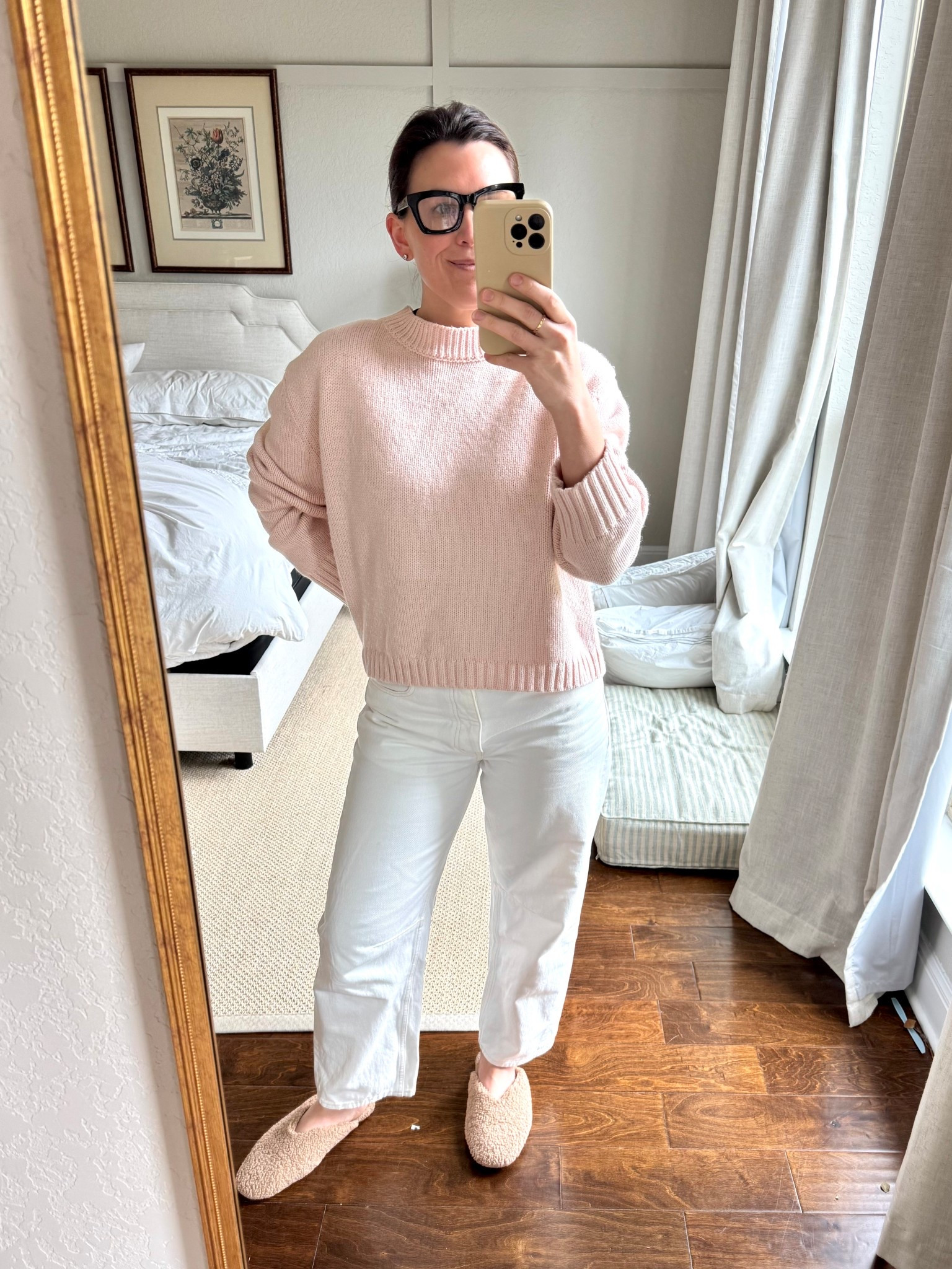 Rainy work day. The @Madewell darted barrel leg jeans are a favorite fit. Size down one. 

#LTKWorkwear #LTKSpringSale #LTKootd