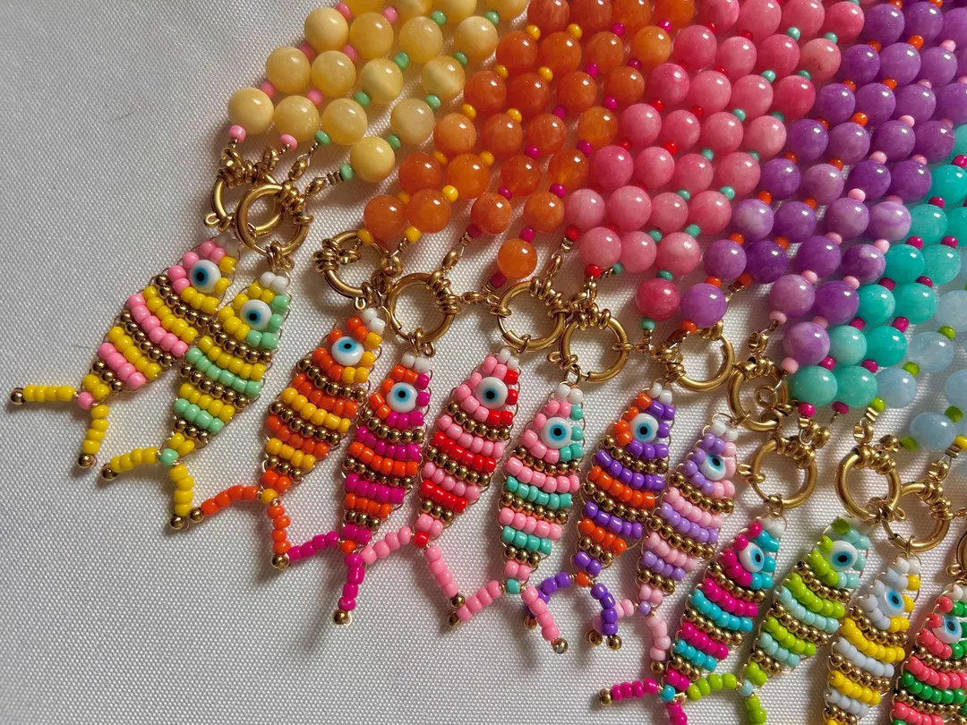 Collier coloré poisson - Etsy France | Etsy (US)
