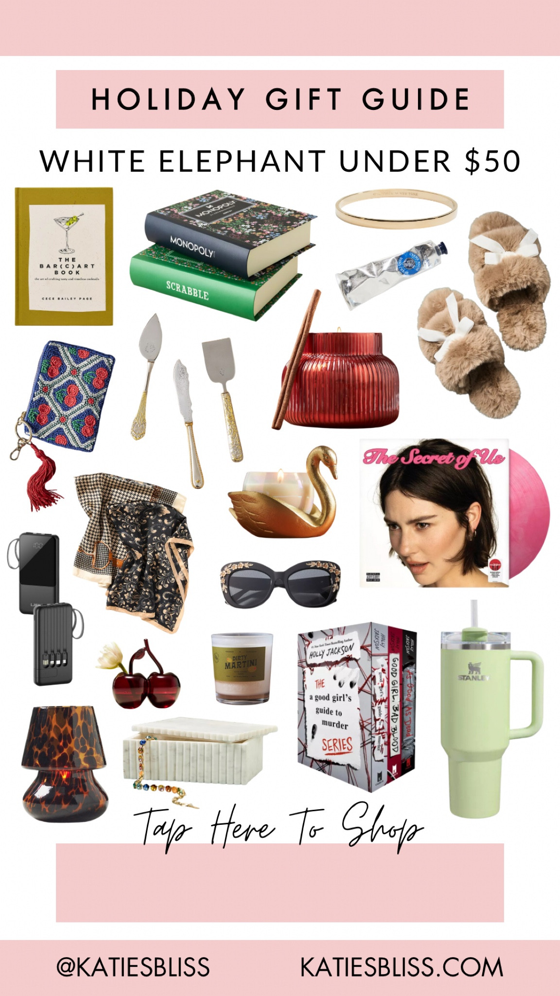 Holiday gift guide 🎁 white elephant under $50

Anthropologie. Cheese knife. Slippers. Scarf. Candle. Stanley. Board game. Sunglasses. Vinyl. 



#LTKHome #LTKGiftGuide #LTKFindsUnder50