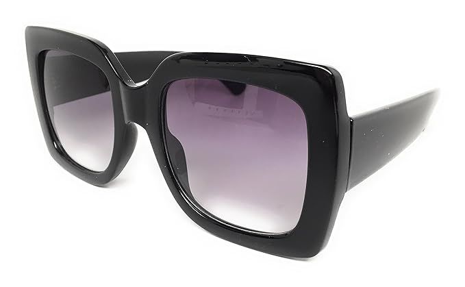My Shades(TM) - Designer Inspired Oversize Glitter Sparkle Square Frame Sunglasses | Amazon (US)