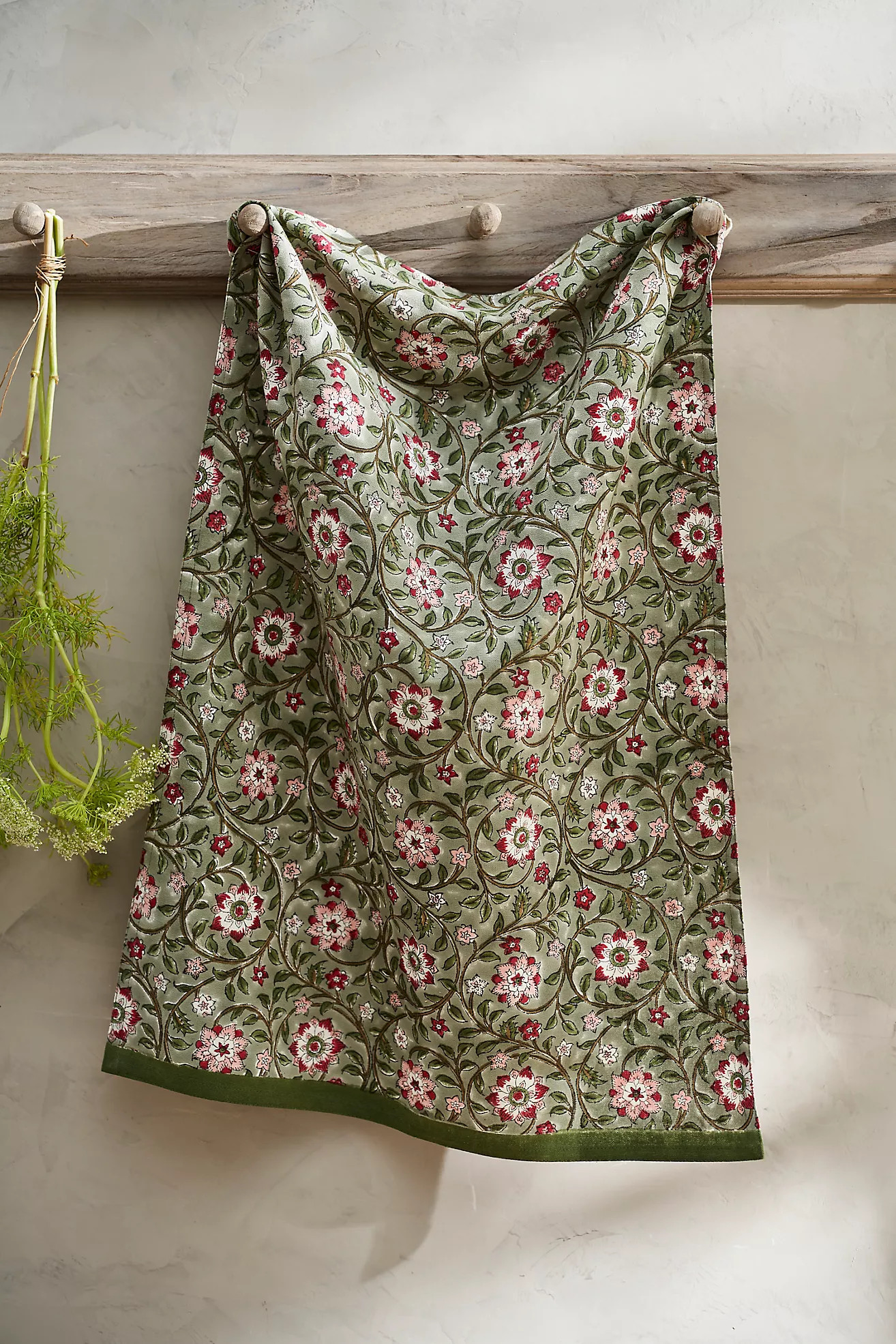 Roja Cotton Dish Towel, Green | Anthropologie (US)