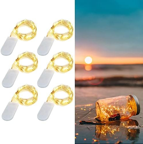 6 Pack Fairy Lights, Battery Operated Fairy Lights, Multi-Length Fairy String Light with 120 Mini LE | Amazon (US)