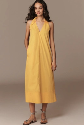 SIMONMILLER Nava Poplin Sleeveless Midi Dress | Anthropologie (US)