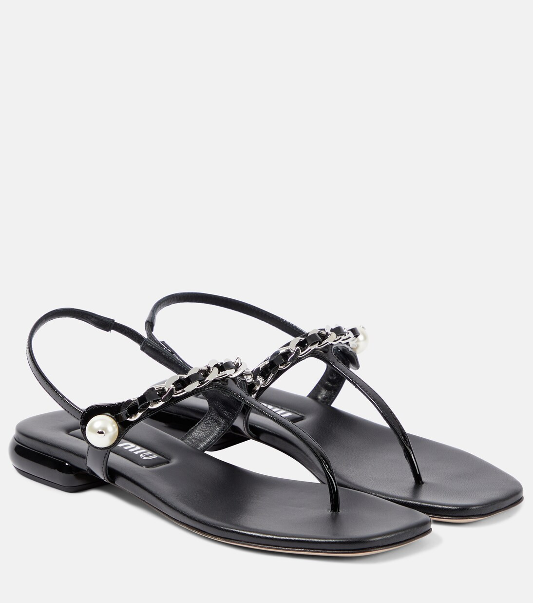Patent leather thong sandals | Mytheresa (INTL)