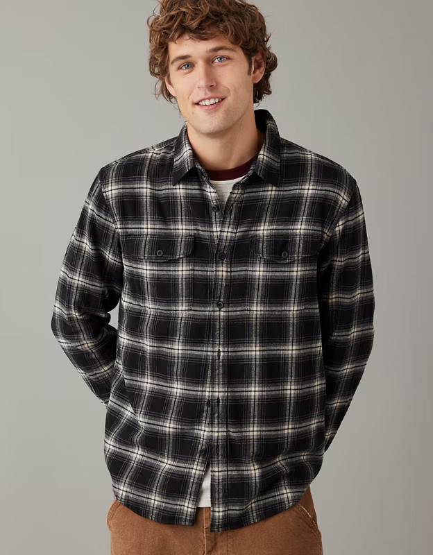 AE Super Soft Flannel Shirt | American Eagle Outfitters (US & CA)
