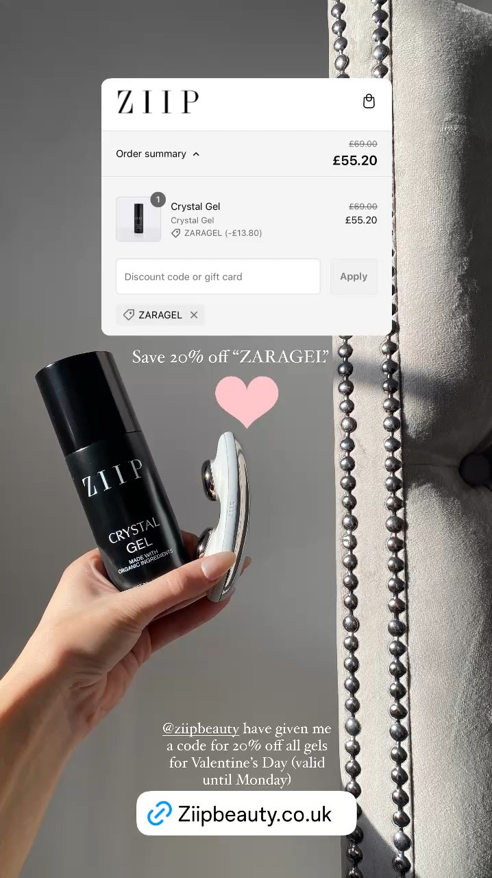 Valid until Monday only! Save 20% OFF ALL GELS! Sitewide on Ziipbeauty “ZARAGEL”

#ziip #ziiphalo #ziipbeauty #ziipbeautydiscount #ziipbeautysale #sale #discount #discountcode #led #ledmask #facialcontour #facialcontouring #faceliftathome #athomefacelift #aesthetics #antiageing #lifting #facemask #skincare #beauty #luxurybeauty

#LTKgiftguide #LTKluxury #LTKbeauty