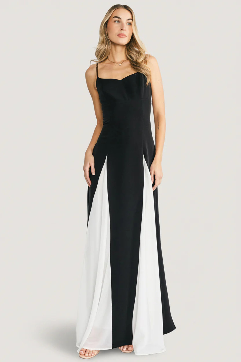 Adela Black & White Evening Maxi Dress | Baltic Born | Baltic Born