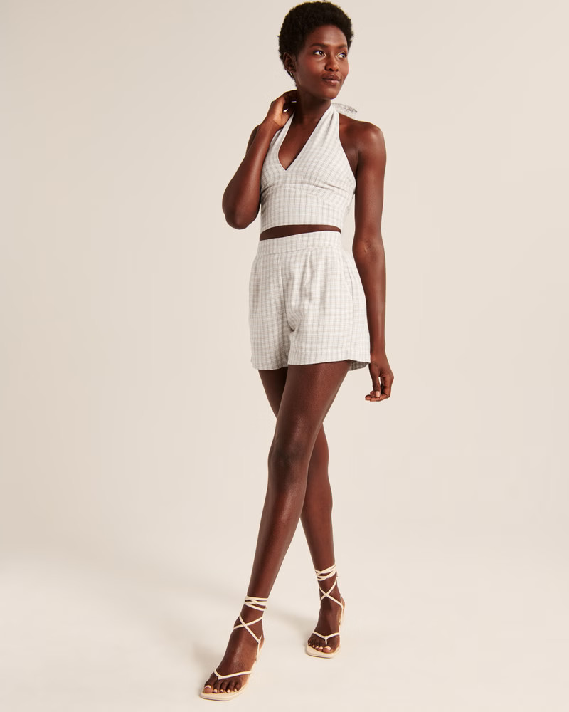 Linen-Blend Pull-On Shorts | Abercrombie & Fitch (US)