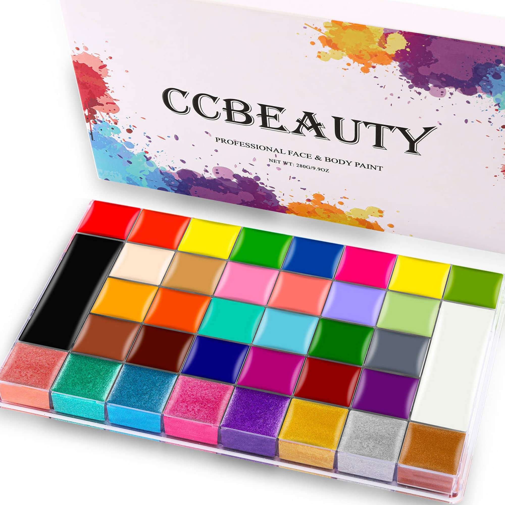 CCbeauty Professional 36 Colors Face Body Paint, Large Cream Face Painting Palette Kit, Non Toxic... | Amazon (US)