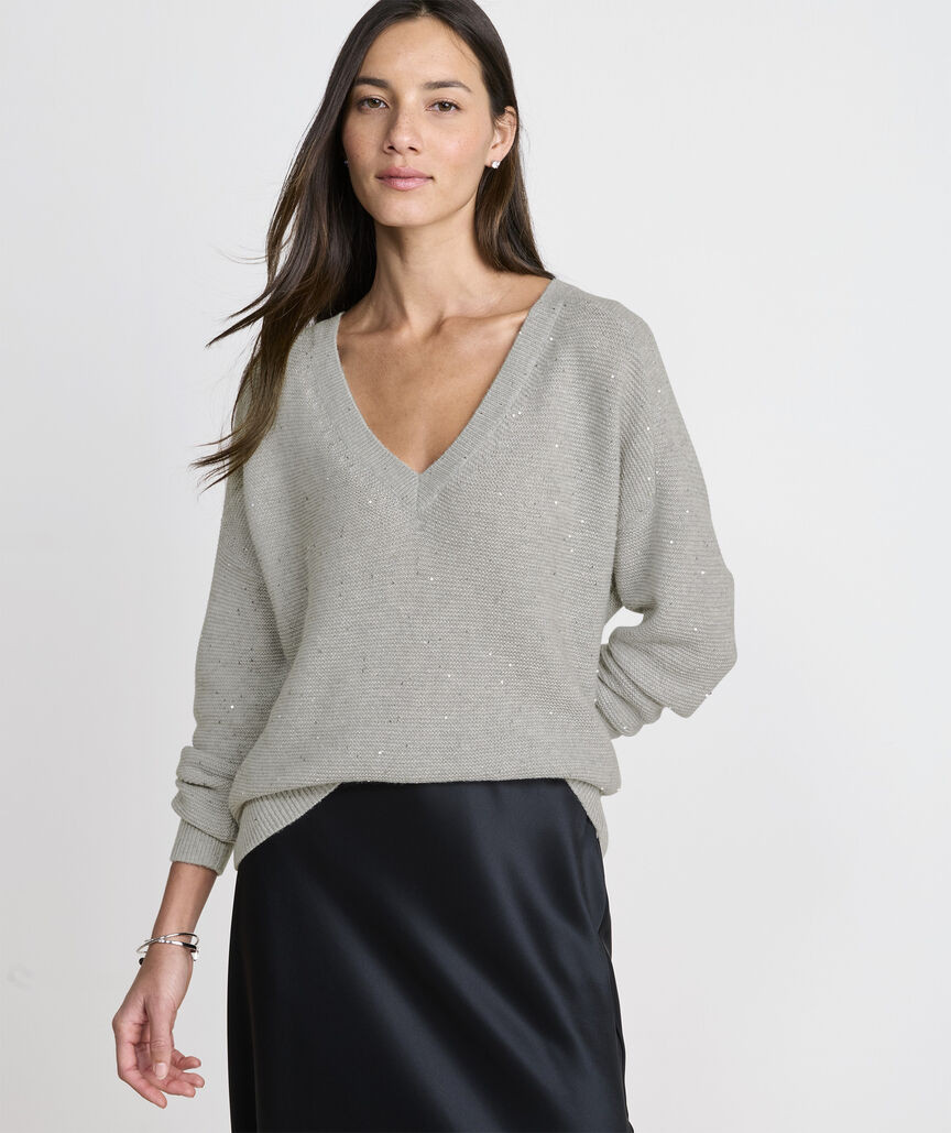 Shine V-Neck Sweater | vineyard vines
